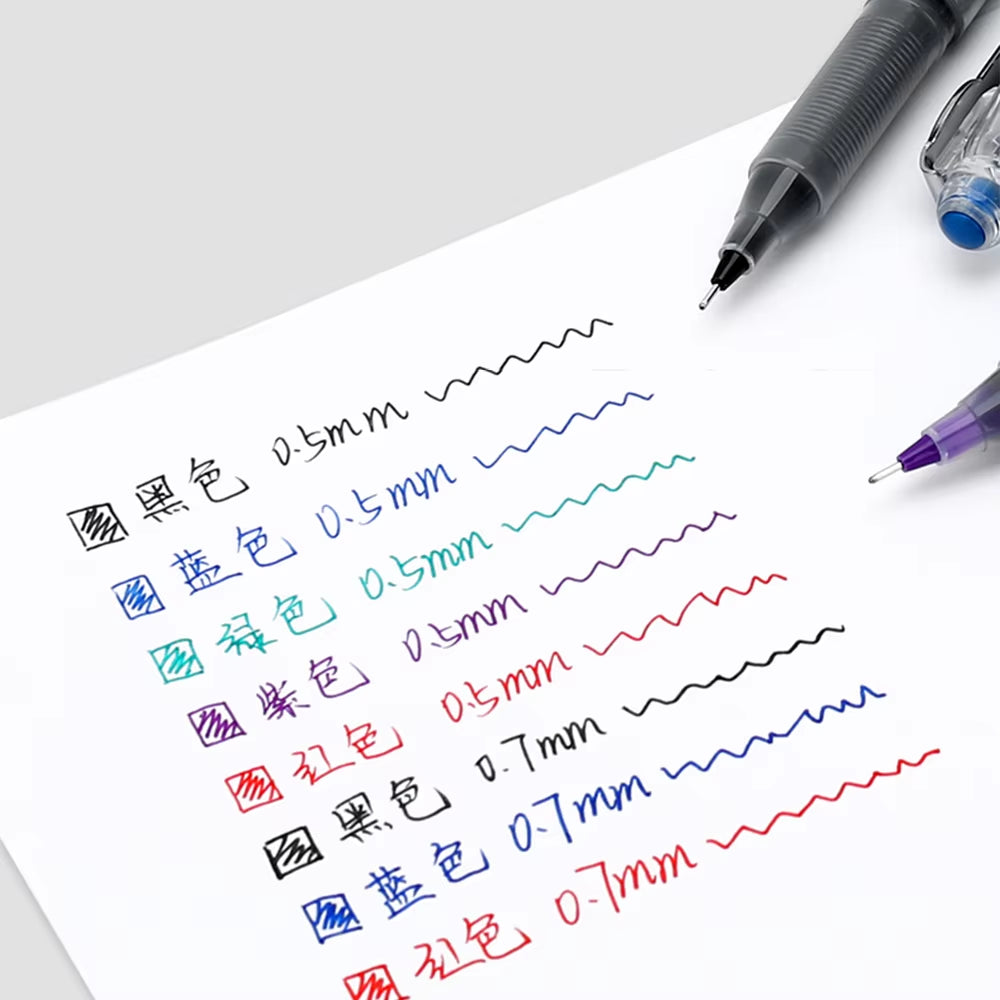 3Pcs Japan  Gel Pens 0.5/0.7Mm P500/P700 Large Capacity Full Needle Tip Straight Liquid Cute School Supplies Art Supplies