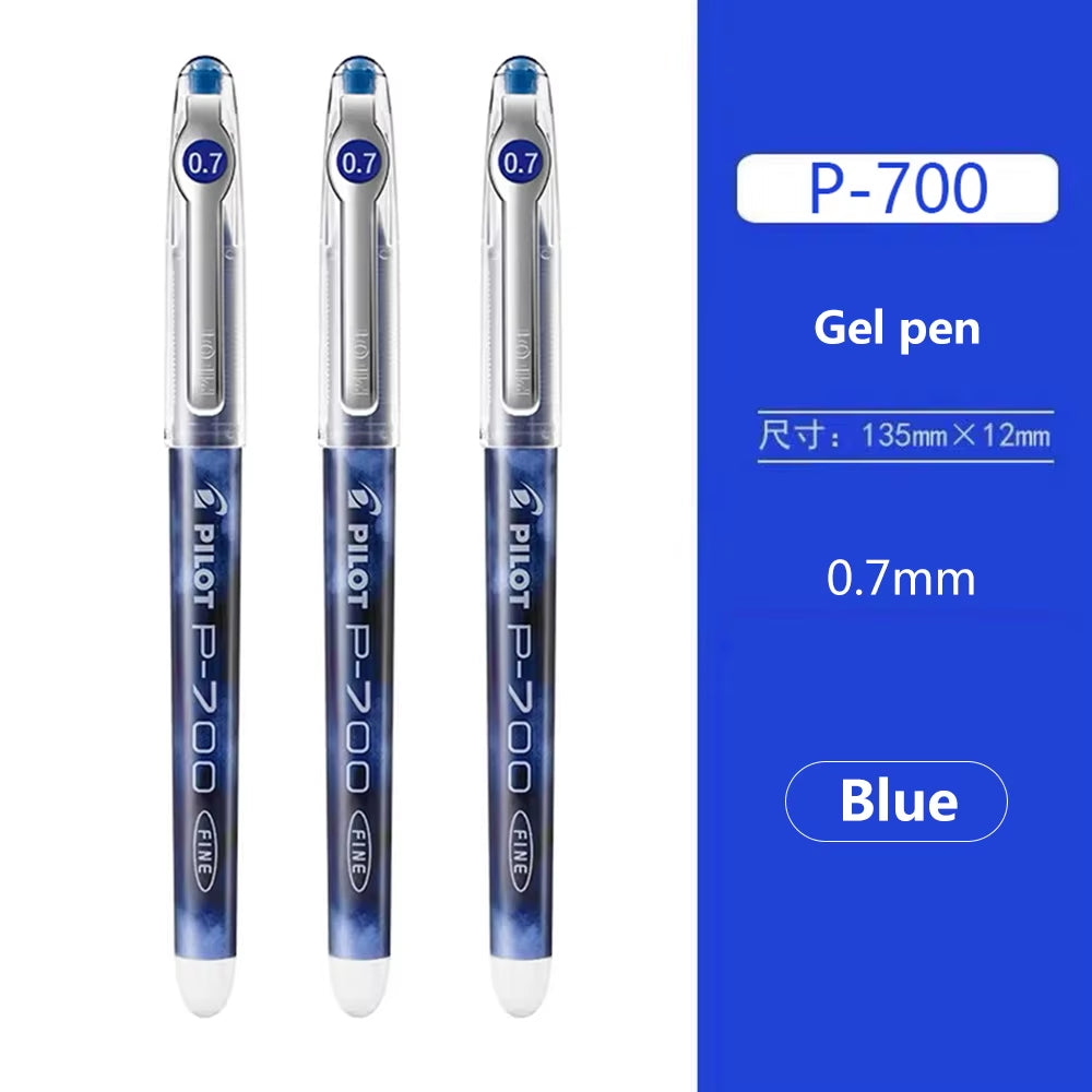 3Pcs Japan  Gel Pens 0.5/0.7Mm P500/P700 Large Capacity Full Needle Tip Straight Liquid Cute School Supplies Art Supplies