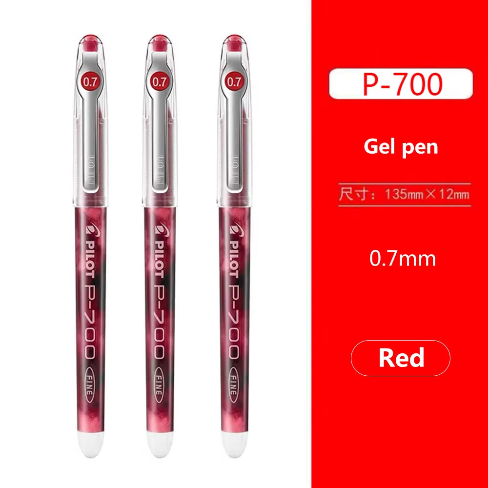 3Pcs Japan  Gel Pens 0.5/0.7Mm P500/P700 Large Capacity Full Needle Tip Straight Liquid Cute School Supplies Art Supplies